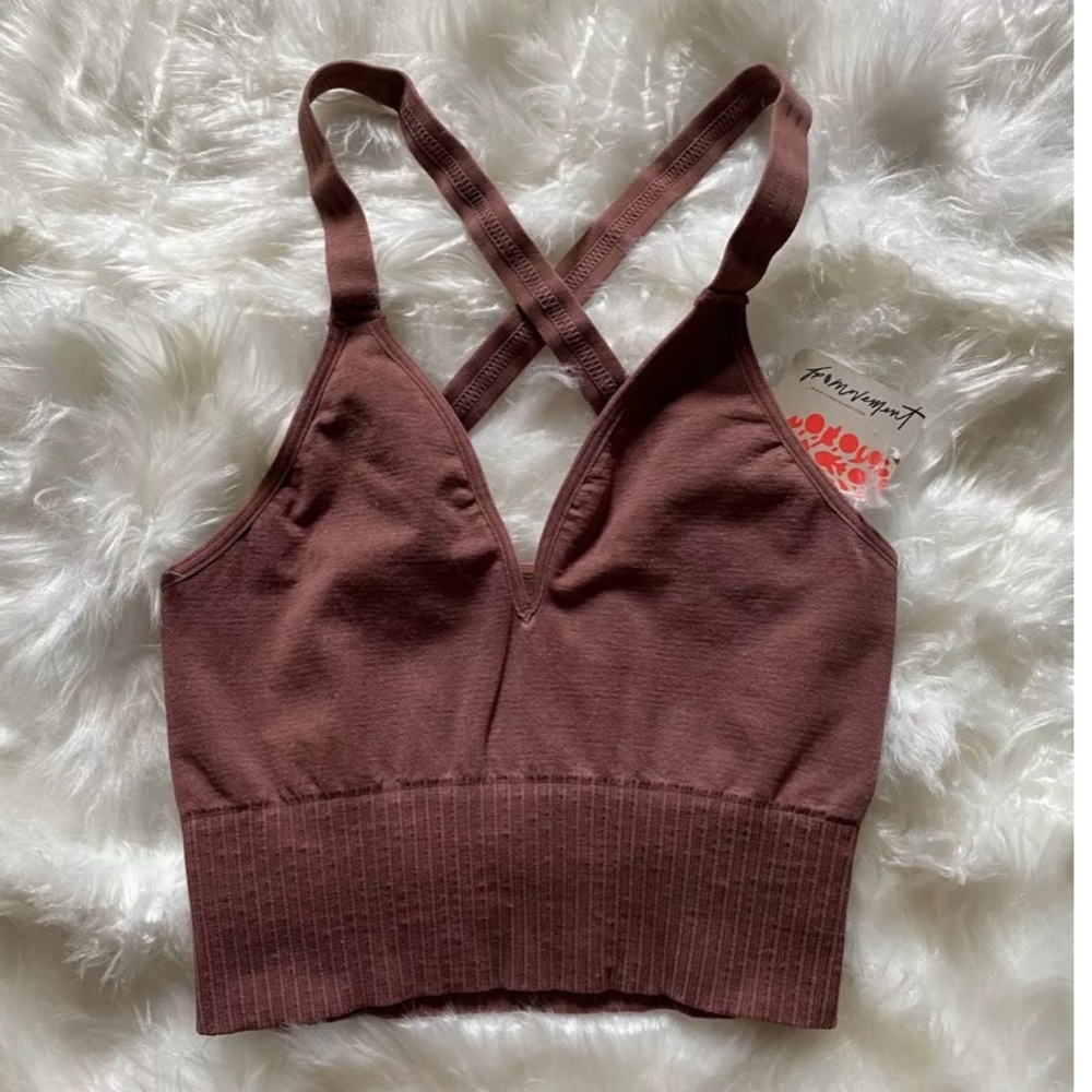 Free People Brown Sports Bra - Picture 3 of 6